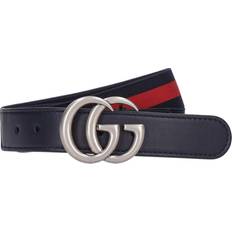 Women Belts Gucci Elastic Belt W/ Web Detail Navy