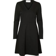 Dame - Lange kjoler - M Selected Femme Maxine LS Short Dress Black