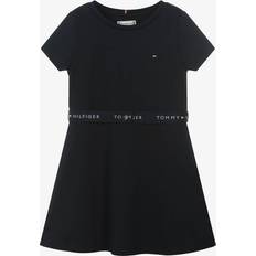 Baumwolle Kleider Tommy Hilfiger Essential Skater-Kleid in Mini-Länge mit Logo DESERT SKY