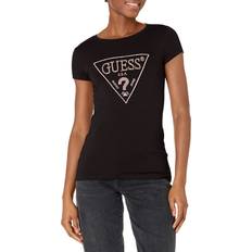 Guess Tops Guess Women's Embellished Logo T-Shirt Jet Black Jet Black