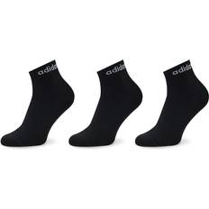 Adidas Herre Sokker adidas T Lin Ankle 3p Socks Pairs Black Man 8.5-10