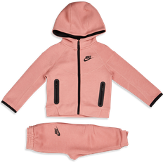 Rot Tracksuits Nike Baby Sportswear Tech Fleece Full-Zip Set Hoodie Set 2pcs - Red Stardust (66L050-R3T)