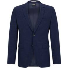 Hugo Boss Men Suits Hugo Boss Men's Extra-Slim-Fit Patterned Wool Linen Suit, Piece Set Dark Blue Dark Blue