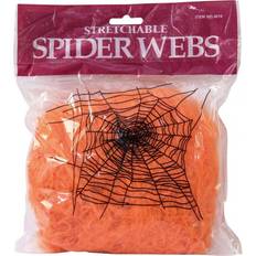 Partyprodukte reduziert Europalms Halloween Spinnennetz orange 50g UV-aktiv