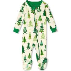 Mehrfarbig Jumpsuits Hatley Baby-Mädchen Organic Cotton Footed Sleepsuit Kleinkind-Schlafanzüge, Glow-in-The-Dark Christmas Trees, 6-9 Monate