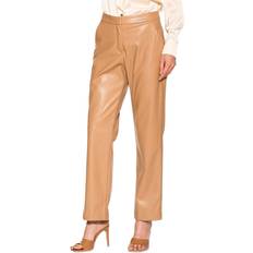 Alexia Admor Women's Faux Leather Pants Camel