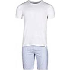 Herren - Weiß Schlafanzüge Skiny Pyjama kurz White