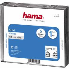 CD- & Vinyloppbevaring Hama 00051289 CD-Leerhülle Slim 5er-Pack Transparent