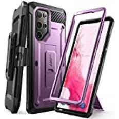 Supcase Samsung Galaxy S22 Ultra Mobile Phone Cases Supcase Unicorn Beetle Pro Series for Samsung Galaxy S22 Ultra 5G 2022 Release Full-Body Dual Layer Rugged Belt-Clip & Kickstand Without Built-in Screen Protector Violte