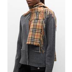 Scarfs Burberry Check motif cashmere scarf BEIGE