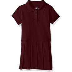 Classroom School Uniforms Girls' Little Pique Polo Dress, Burgundy