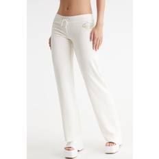Juicy Couture Clothing Juicy Couture Malibu Crown Logo Cotton Velour Track Pants
