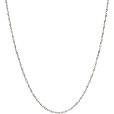 White Gold - Women Necklaces Italian Gold 14k White 18" Perfectina Chain Necklace 1-1/8mm White White