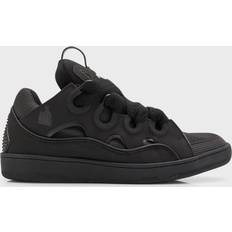 Lanvin Sneakers Lanvin Men's Curb Textured Leather Sneakers Black Black