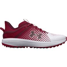 Under Armour Soccer Shoes Under Armour Men's Yard Low Turf Baseball Shoe, 600 Cardinal/White/White