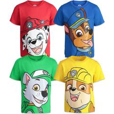 Paw Patrol Toddler Boys Pack T-Shirts Marshall Chase Rocky Rubble