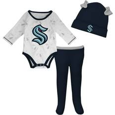 Children's Clothing Outerstuff Newborn & Infant White/Deep Sea Blue Seattle Kraken Dream Team Hat Pants & Bodysuit Set