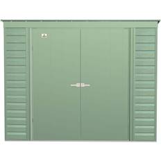 Green Outbuildings ShelterLogic Arrow 8 4 ft Green Metal Storage Shed With Pent Style Roof Sq. (Building Area )