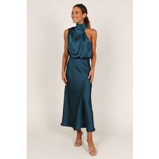 Midi Dresses - Turquoise Anabelle Halter Neck Midi Dress Teal