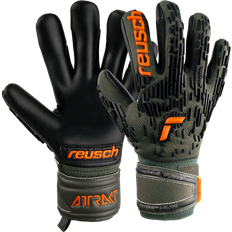 Reusch Soccer reusch JR Attrakt Freegel Gold FS Goalkeeper Gloves Desert Green-Shocking Orange