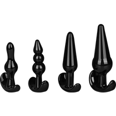 EIS Sexspielzeuge EIS Vielseitiges Analplug-Set, 4 Teile, 9,5 12,5 cm schwarz
