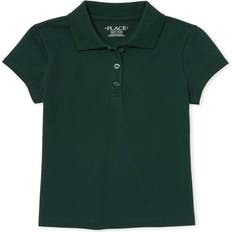 XXL Polo Shirts Children's Clothing The Children's Place girls Uniform Pique Polo Shirt, Spruce Shade