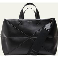 Loewe Duffletaschen & Sporttaschen Loewe Men's Puzzle Fold Leather Duffle Bag BLACK