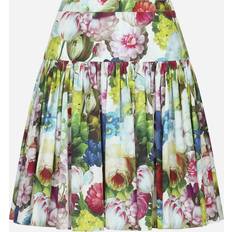 Women Skirts Dolce & Gabbana Short cotton skirt fiore_notturno_f_bco