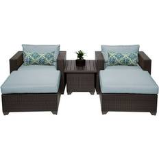 Wicker patio furniture set TK Classics Belle Wicker Outdoor Lounge Set