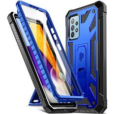 Mobile Phone Accessories Poetic Spartan Case for Samsung Galaxy A72 Full Body Rugged Case with Kickstand Metallic Cobalt Blue