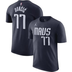 Jordan Nike Men's Dallas Mavericks Luka Doncic #77 Navy T-Shirt, Medium, Blue Holiday Gift