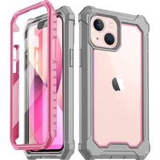 Apple iPhone 13 mini Mobile Phone Cases Poetic Guardian Case for iPhone 13 Mini Clear Case with Built-in Screen Protector Pink