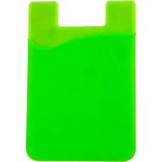 Pouches Silicone Phone Card Holder Pocket, Stick On Wallet, Adhesive Credit Card Pouch, Compatible with iPhone & Samsung Galaxy Neon Green