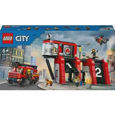 Feuerwehrleute Lego Lego City Fire Station with Fire Engine 60414