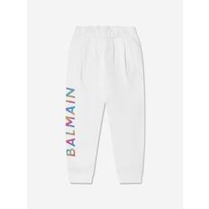 Balmain Pants Children's Clothing Balmain Kids White Bonded Lounge Pants 12Y