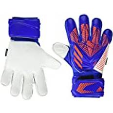 Goalkeeper Gloves adidas Unisex-Child Match Fingersave Predator Goalie Gloves, Hi-Res Blue/Turbo/Core White