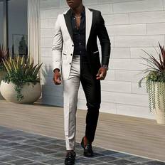 Shein Suits Shein Men's Contrast Color Suit Set