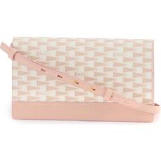 Bally Pennant Continental Wallet Crossbody Bag - Light Pink/White