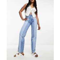 Wrangler Damen - W36 Jeans Wrangler – Ljusblå jeans mom-modell med två