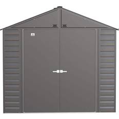 White Outbuildings ShelterLogic Arrow 8 Metal Storage Shed With Style Roof (Building Area )