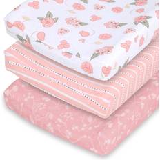 The Peanutshell Accessories The Peanutshell Wildest Dreams 3-Pack Changing Pad Cover Pink Pink