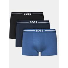 Jersey Unterwäsche BOSS Dreier-Pack Boxershorts aus Stretch-Baumwolle mit Logo-Bund