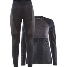 Damen Basisschicht-Sets Craft Sportswear Women's Core Wool Mix Base Layer Sets - Black/Granite