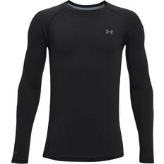 Boys Base Layer Under Armour Base 4.0 Long-Sleeve Crew Shirt for Kids Black/Pitch Gray