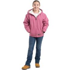 Jackets Berne Sherpa-Lined Softstone Duck Princess-Seam Hooded Jacket for Kids Desert Rose