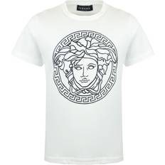 Girls Tops Children's Clothing Versace Kid's Medusa Logo Short Sleeve T-shirt -White