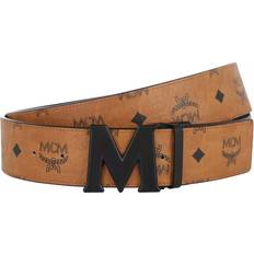 Belts on sale MCM Visetos Reversible Matte-Buckle Belt COGNAC