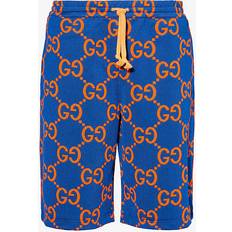 Gucci Shorts Gucci GG-jacquard Jersey Shorts Mens Blue Orange blue orange L,M,XL,S,XS,XXL