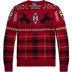 Polo Ralph Lauren Knitted Sweaters - Men Polo Ralph Lauren Men's Chunky Wool-Blend Sweater Red Red