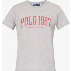 Polo Ralph Lauren Women T-shirts Polo Ralph Lauren Graphic Cotton Jersey Tee Woman T-shirt Grey Cotton